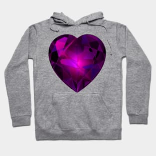 Pink Heart Gemstone Hoodie